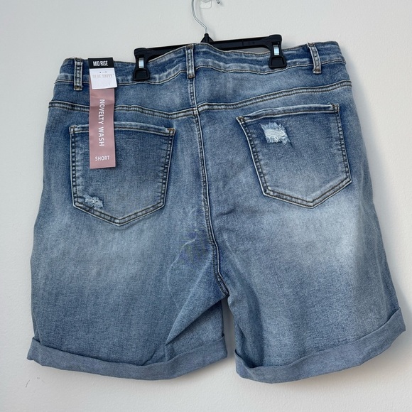 Blue Savy Denim Shorts Jeans Cotton Summer Size 22W NWT - Picture 4 of 6